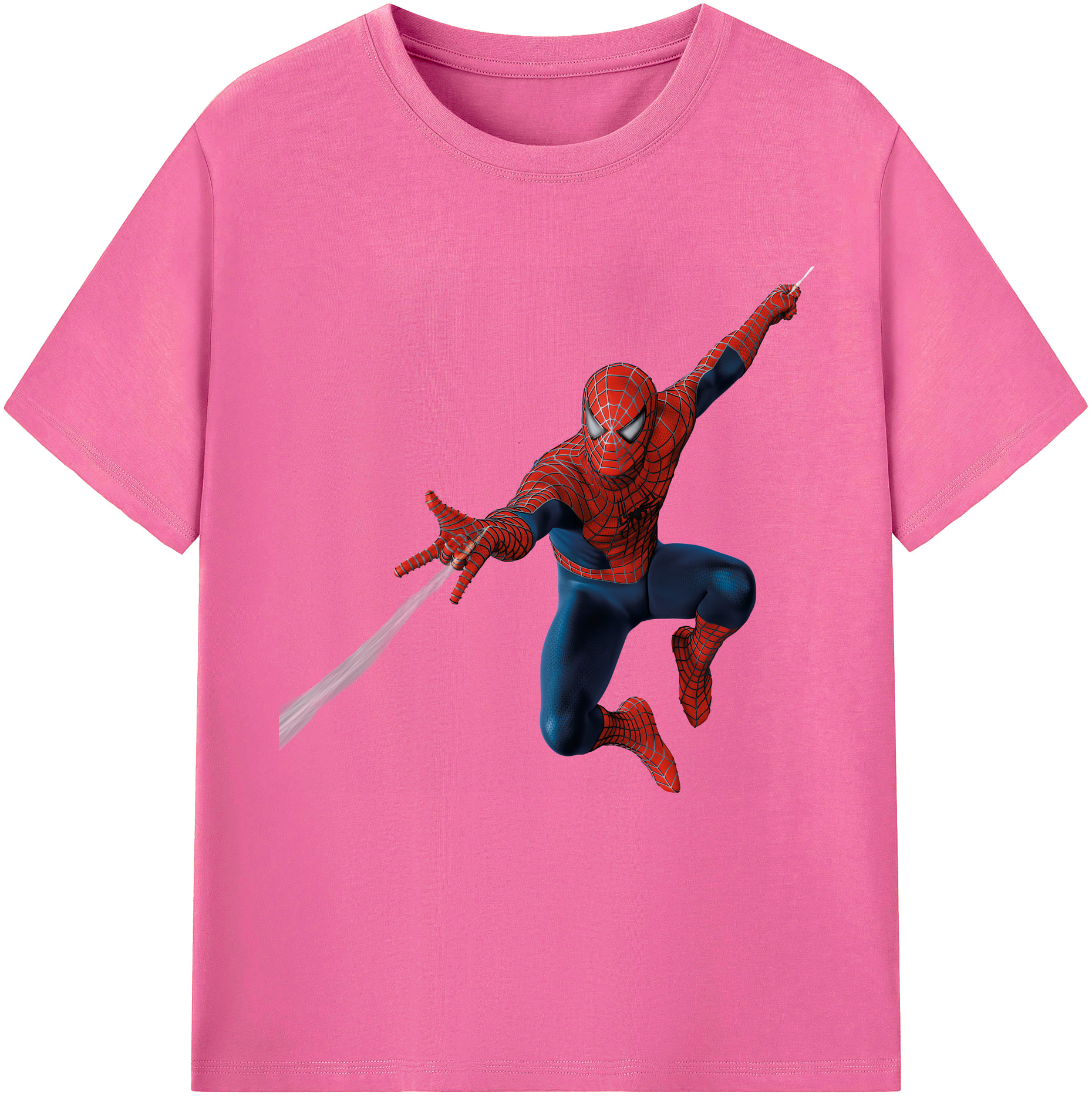 （画像用） Spider Man スパイダーマン レディースカジュアルプリントTシャツ（綿100％）